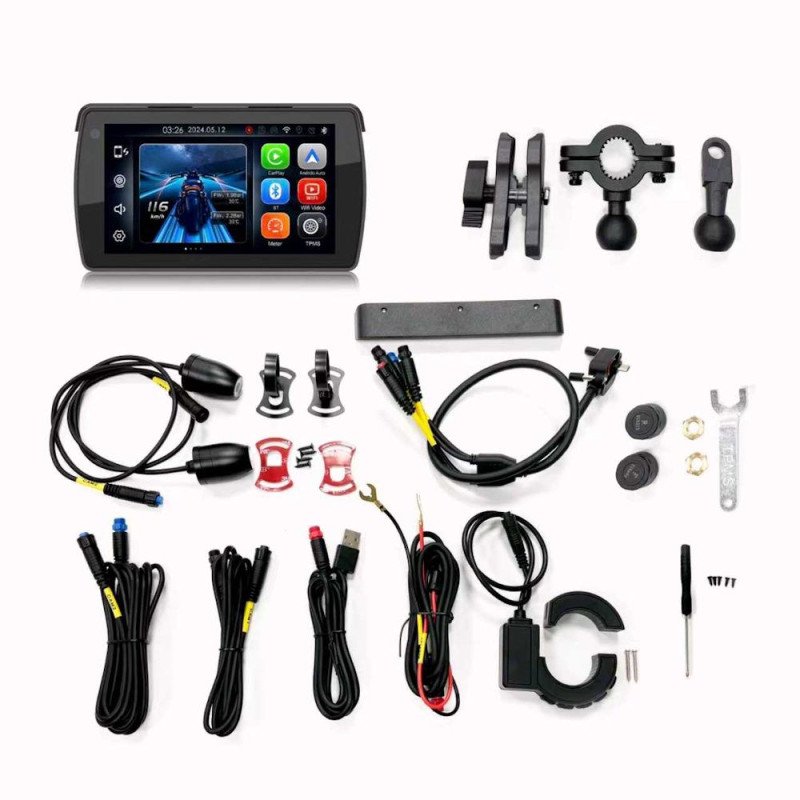 DIGITAL IQ PNA 5500_CPA (5.5inc) MOTORCYCLE CARPLAY-ANDROID AUTO (with TPMS - 2 DVR CAMERAS)