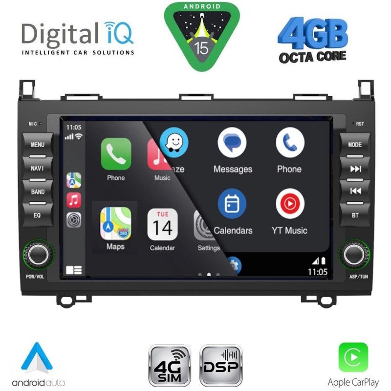-DIGITAL IQ BLG 468_CPA (8" DECK) MULTIMEDIA OEM for MERCEDES A – B – SPRINTER – VITO – VIANO mod. 2007-2019
