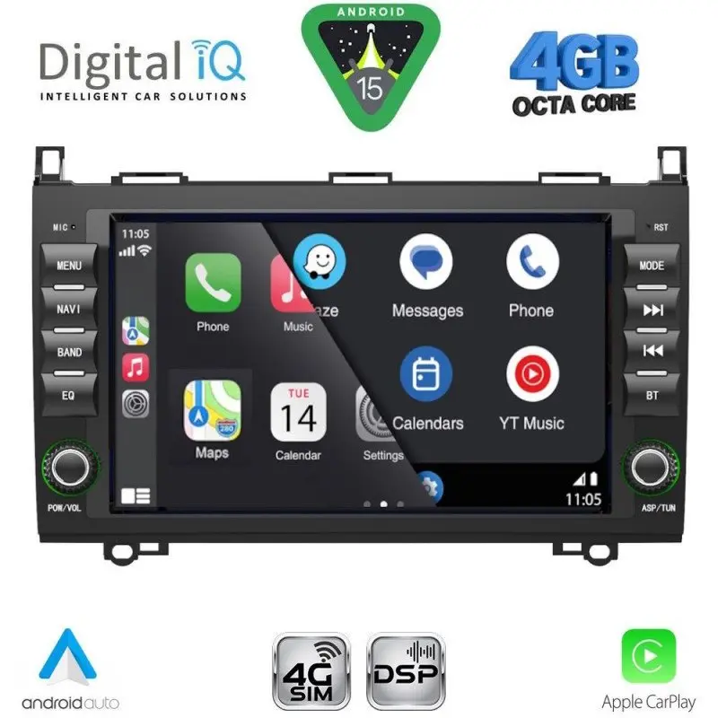 -DIGITAL IQ BLG 468_CPA (8" DECK) MULTIMEDIA OEM for MERCEDES A – B – SPRINTER – VITO – VIANO mod. 2007-2019