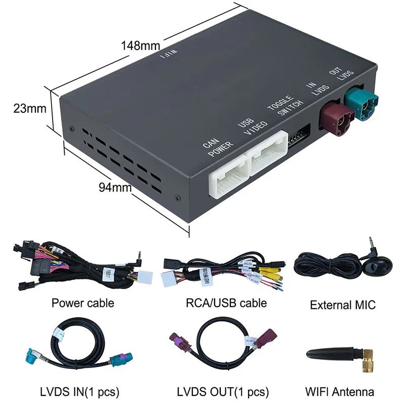 DIGITAL IQ BM 006W CPAA (WIRELESS CARPLAY / ANDROID AUTO BOX for BMW - MINI (CIC system) with 2 cameras FRONT - REAR)