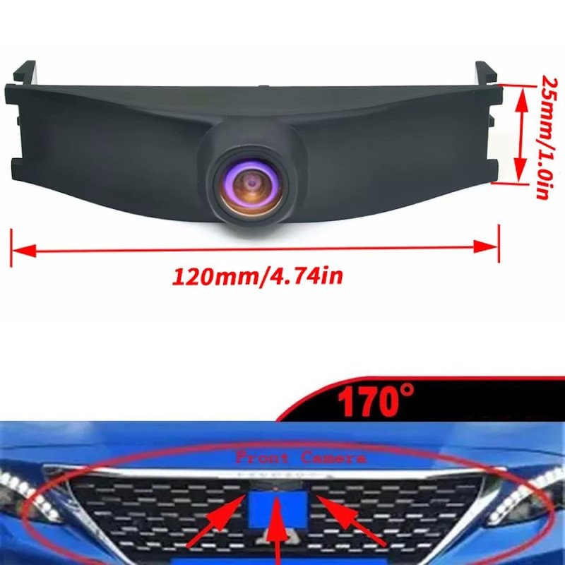 DIGITAL IQ CAMERA QS8068 (AHD-NTSC) FRONT CAMERA for PEUGEOT 3008 mod. 2012-2016