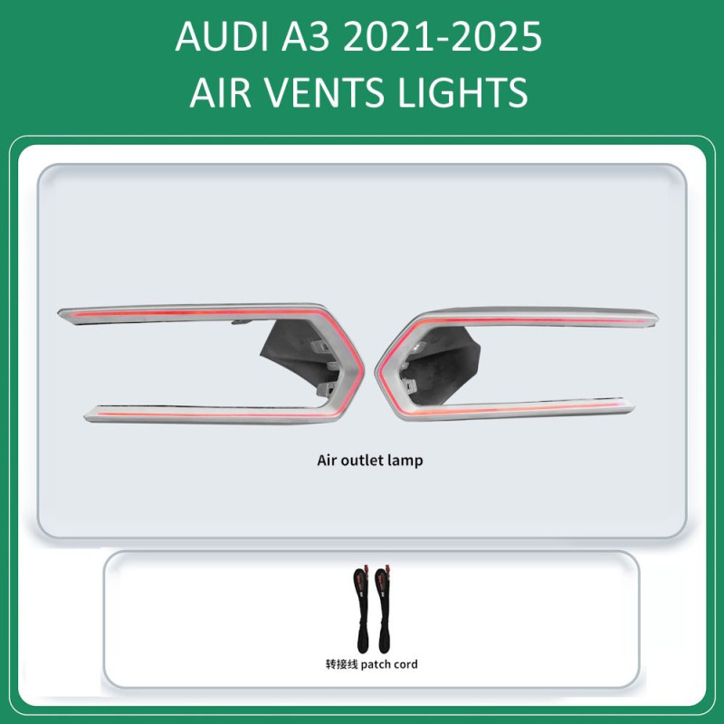 DIGITAL IQ DIQ AIRVENT AUDI A3 (8Y-2) mod. 2021-2025 (Digital iQ Turbine Air Vent Ambient Light Kit for AUDI A3 8Y mod. 2021-2025)
