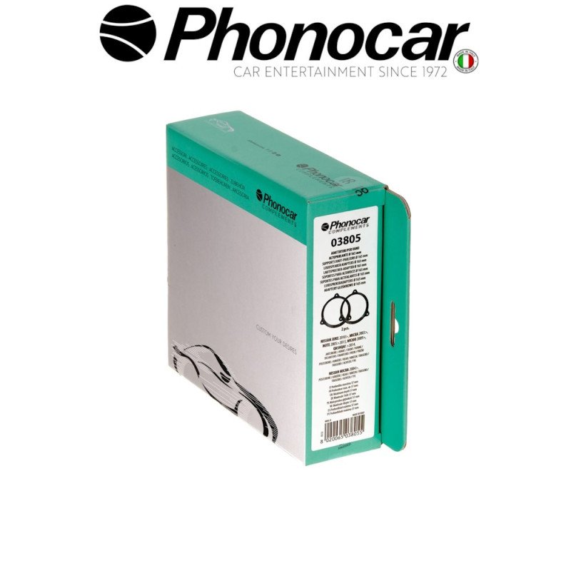 PHONOCAR 03.805 Ζευγαρι Βασεις Ηχειων Διαμετρο 165Μμ