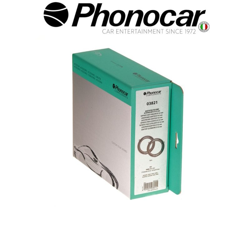 PHONOCAR 03.821 Βασεις Ηχειων 165mm Βαθος 58mm Fiat Panda 2003