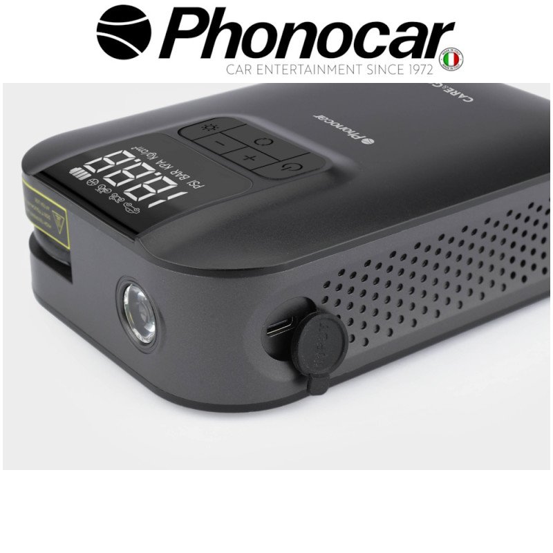 PHONOCAR 04.993 Μετρητης Πιεσης Και Γεμισμα Αερα Ελαστικων Αυτοκινητου, Μοτοσικλετας, Ποδηλατων Κ.Α.