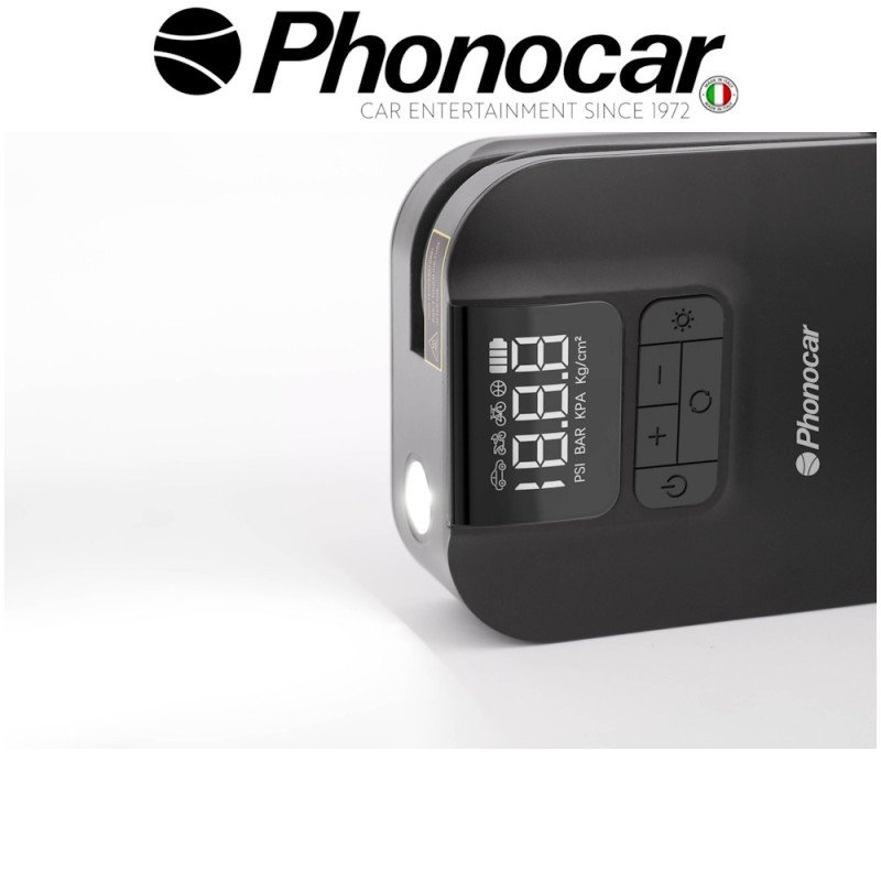 PHONOCAR 04.993 Μετρητης Πιεσης Και Γεμισμα Αερα Ελαστικων Αυτοκινητου, Μοτοσικλετας, Ποδηλατων Κ.Α.