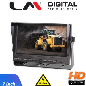 LM DIGITAL MR M07.2 AHD Μονιτορ 7" Ahd Με Διαχωριστη Για Παραλληλη Εικονα Για 2 Καμερες, 12/24V,