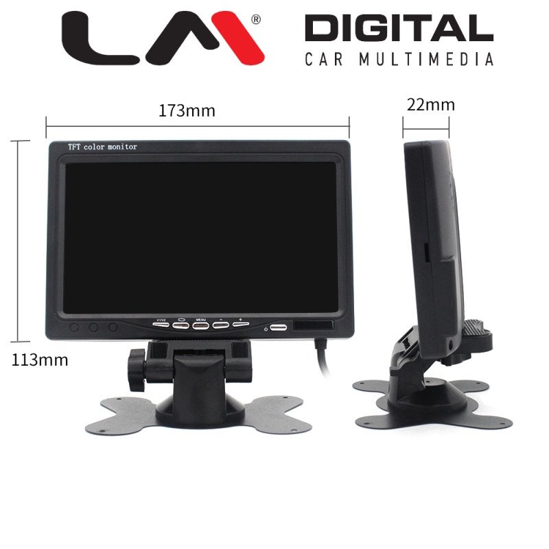 LM DIGITAL MR XAH07 Monitor 7” Tft Lcd 16:9 Ahd 1080P/720P Ανάλυση Περιλαμβάνεται Βάση Στήριξης Και