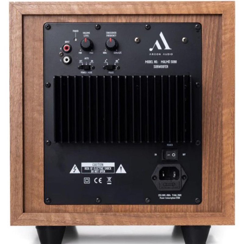 Argon Audio MALMÖ SUB 8 Ενεργό Subwoofer 8" 100W RMS Walnut (Τεμάχιο)