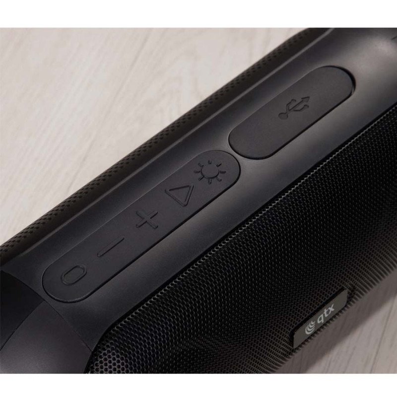 Qtx 100.619UK PartyPod Αδιάβροχο Φορητό Ηχείο Bluetooth με Φωτισμό LED Μαύρο (Τεμάχιο)