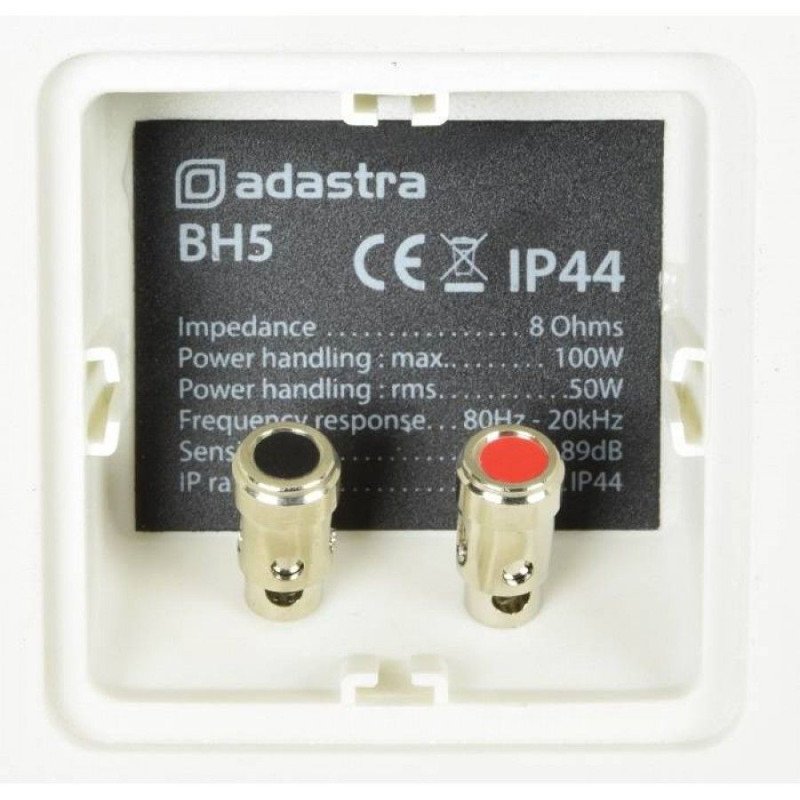 Adastra BH5-W Επιτοίχια Ηχεία Εσωτερικού/Εξωτερικού Χώρου 5" 50W RMS Λευκά (Ζεύγος)