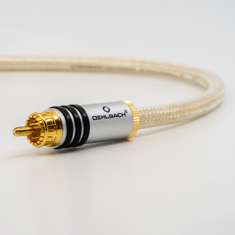 Oehlbach Silvershield Flex Digital audio cinch cable RCA to RCA 75 cm Transparent Silver