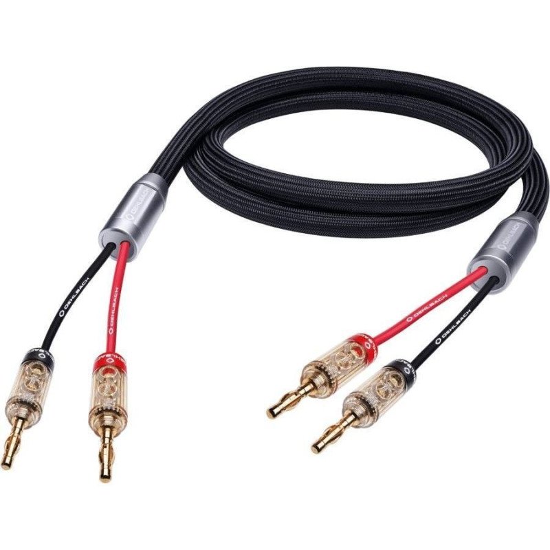 Oehlbach XXL Fusion Two B Υψηλής Ποιότητας HPOCC® Καλώδιο Ηχείων με Banana Plugs 2m Black