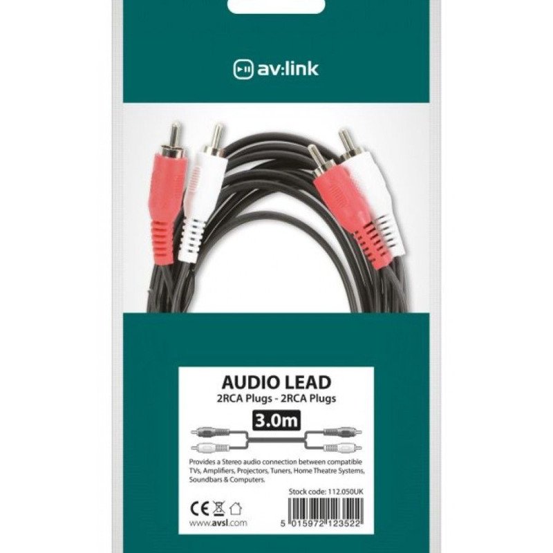 AvLink 112.048UK Καλώδιο 2 x RCA - 2 x RCA 1.2m (Τεμάχιο)