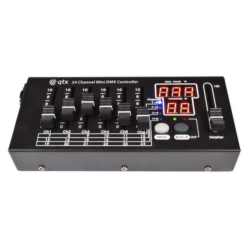 Qtx MDMX-24 Mini DMX Ελεγκτής 24 Καναλιών (Τεμάχιο)