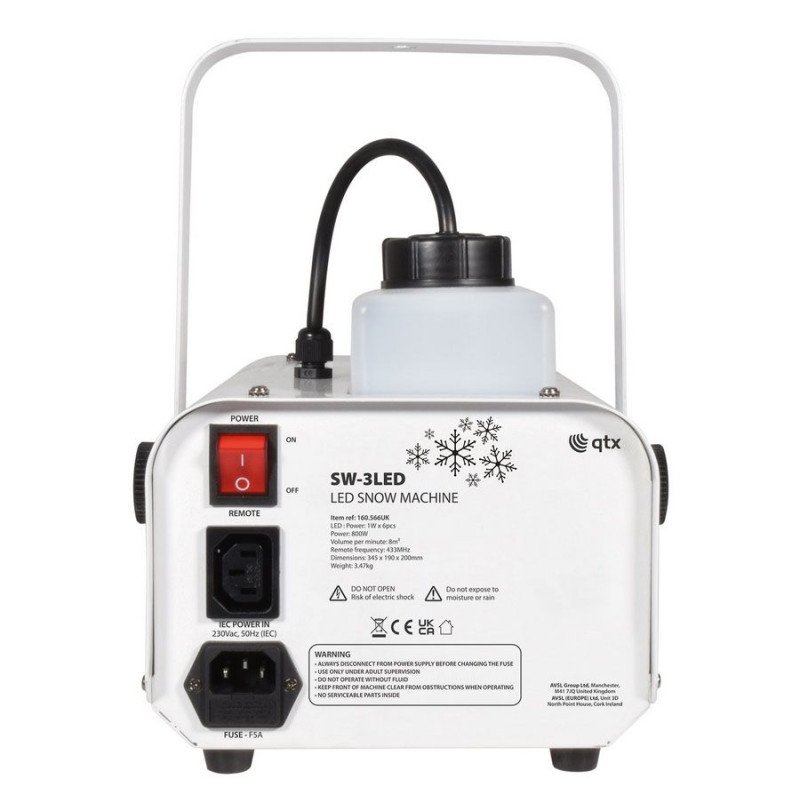 Qtx SW-3LED Μηχανή Χιονιού με LED 800W (Τεμάχιο)