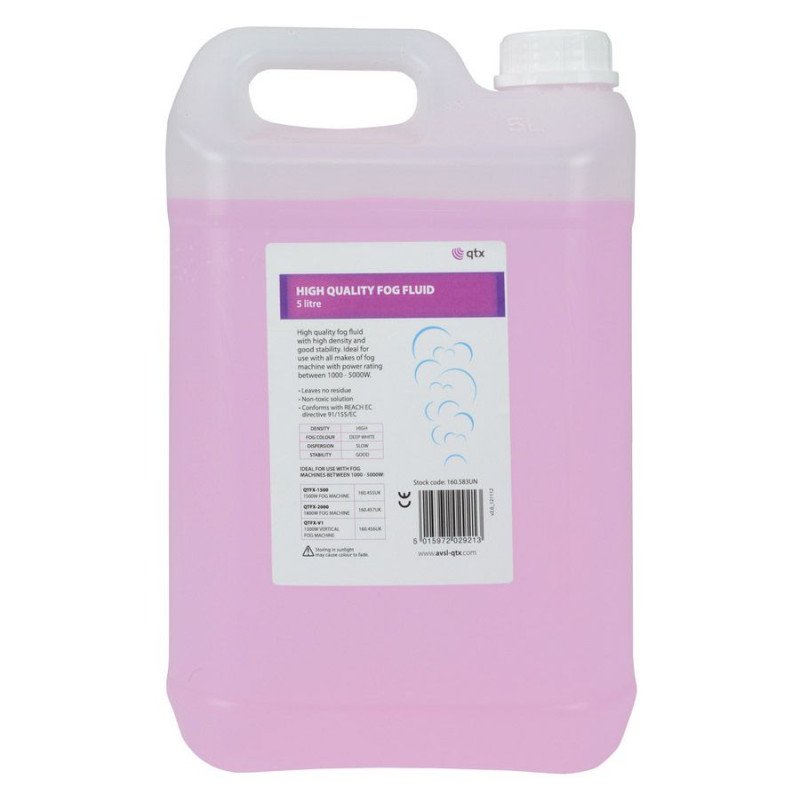 Qtx HQ-FOG-5L Υψηλής Ποιότητας Υγρό Ομίχλης Pink 5 Λίτρα (Τεμάχιο)