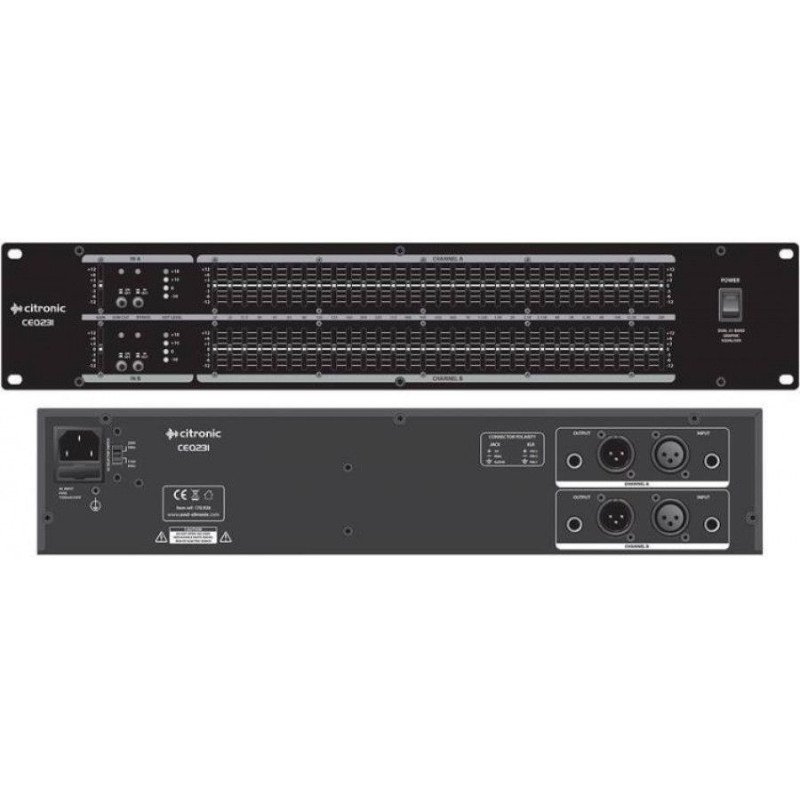 Citronic CEQ231 Ισοσταθμιστής Dual 31 Band Graphic (Τεμάχιο)