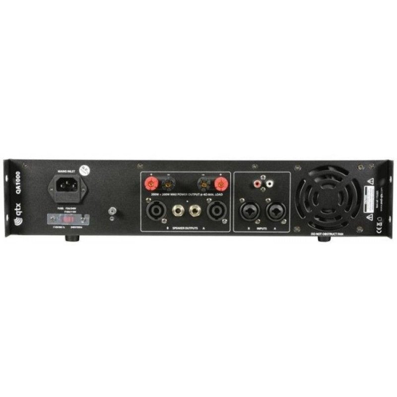 Qtx QA1000 Τελικός Ενισχυτής 2x250W RMS (Τεμάχιο)
