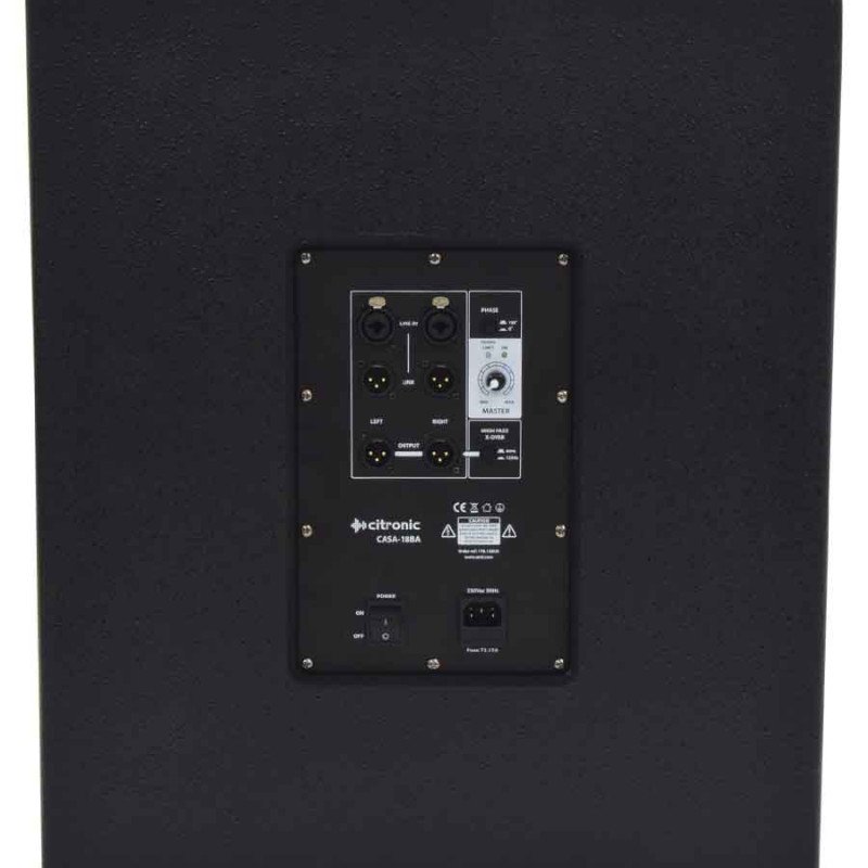 Citronic CASA-18BA Αυτοενισχυόμενο Ενεργό Subwoofer 18" 600W RMS (Τεμάχιο)