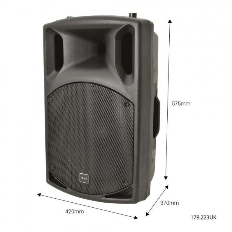 Qtx QX15 Παθητικό Ηχείο 15'' με Καμπίνα 250W RMS Μαύρο (Τεμάχιο)