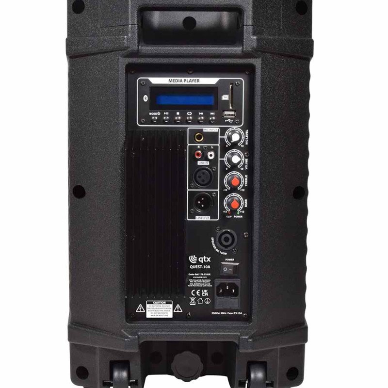 Qtx QUEST-12A Ενεργό PA Ηχείο 12'' 180W RMS Μαύρο (Τεμάχιο)