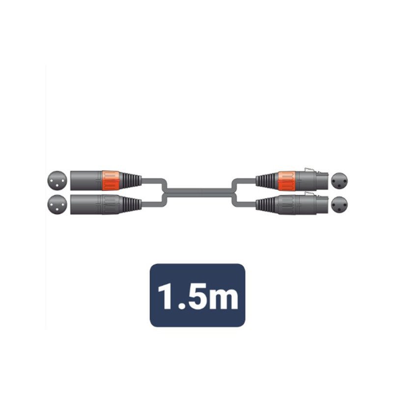 Citronic 2XF-2XM150 Καλώδιο Ήχου 2 x XLR Female - 2 x XLR Male 1.5m