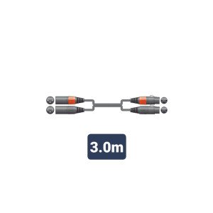 2XF-2XM300 Καλώδιο Ήχου 2 x XLR Female - 2 x XLR Male 3m (Τεμάχιο)