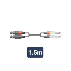 26J-2XF150 Καλώδιο Ήχου 2 x XLR Female - 2 x 6.3mm Mono Jack Plugs 1.5m (Τεμάχιο)