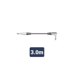 M6J-90J300 Καλώδιο Κιθάρας σε Ορθή Γωνία 6.3mm Mono Jack Plug - 6.3mm Mono Jack Plug 3m (Τεμάχιο)