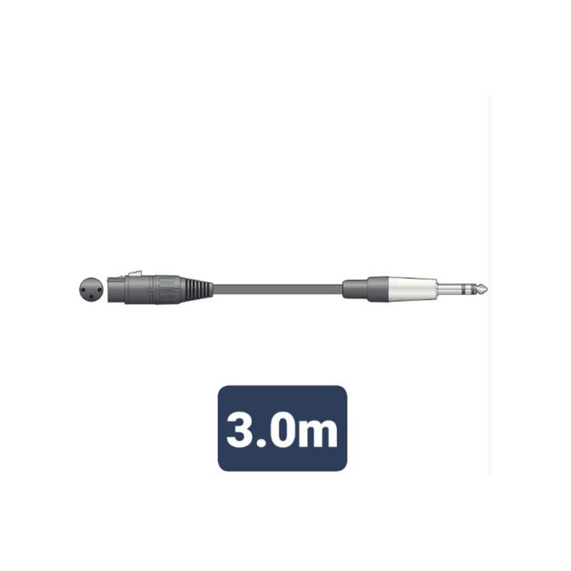 XF-S6J300 Καλώδιο Ήχου XLR Female - 6.3mm TRS Jack Plug 3m (Τεμάχιο)