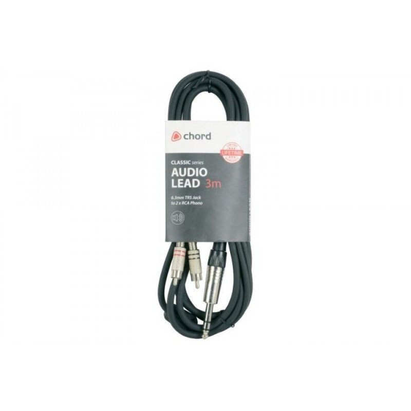 Chord S6J-2R300 Καλώδιο Ήχου 6.3mm TRS Jack - 2 x RCA 3m (Τεμάχιο)