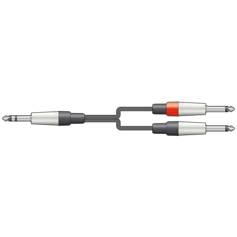 S6J-2M6J600 Καλώδιο Ήχου 6.3mm TRS Jack - 2 x 6.3mm Mono Jack 6m (Τεμάχιο)