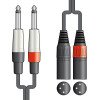 26J-2XM075 Καλώδιο Ήχου 2 x XLR Male - 2 x 6.3mm Mono Jack 0.75m (Τεμάχιο)