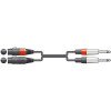 26J-2XF300 Καλώδιο Ήχου 2 x XLR Female - 2 x 6.3mm Mono Jack Plugs 3m (Τεμάχιο)