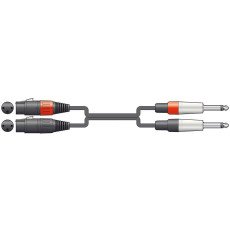 26J-2XF300 Καλώδιο Ήχου 2 x XLR Female - 2 x 6.3mm Mono Jack Plugs 3m (Τεμάχιο)
