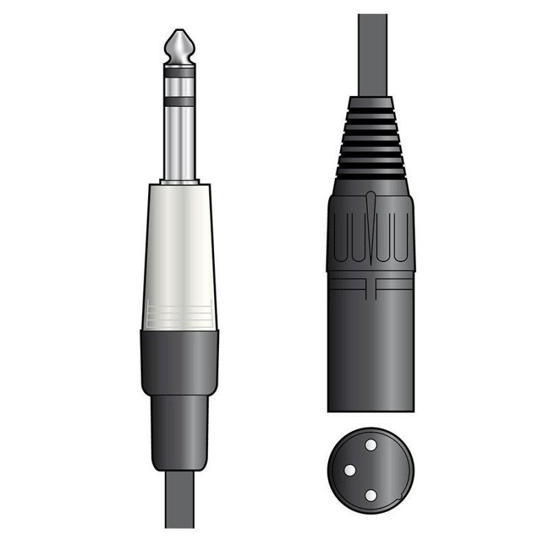 Chord S6J-XM150 Kαλώδιο Ήχου 6.3mm TRS Jack Plug - XLR Male 1.5m (Τεμάχιο)