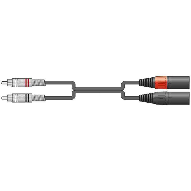 2R-2XM300 Kαλώδιο Ήχου 2 x RCA Plugs - 2 x XLR Male 3m (Τεμάχιο)
