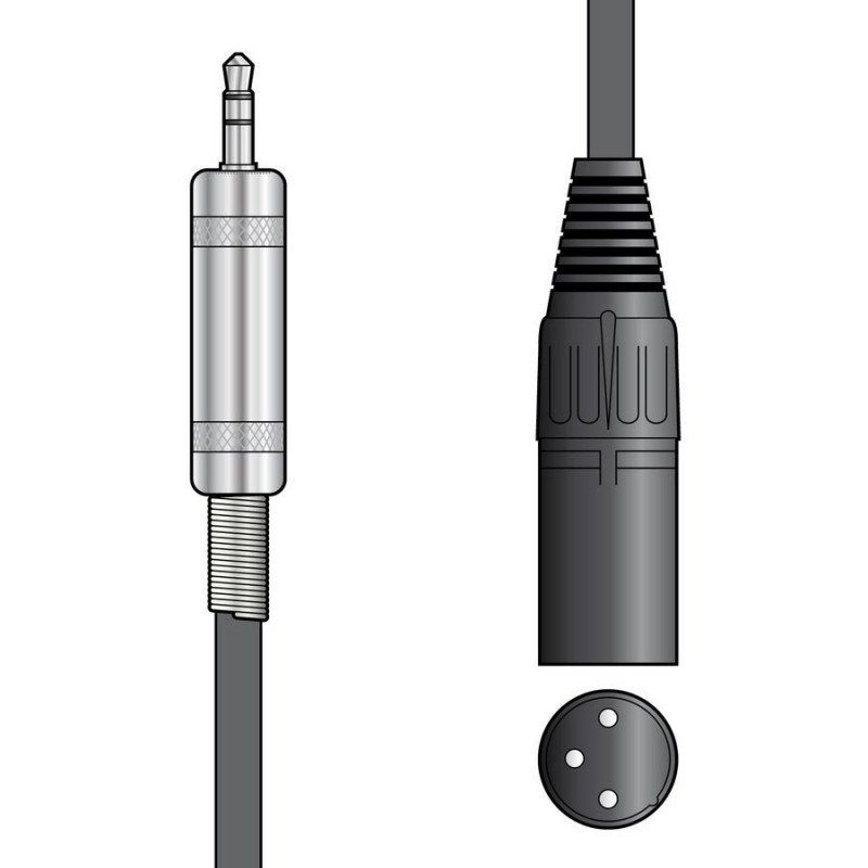 Chord S3J-XM050 Καλώδιο Ήχου 3.5mm TRS Jack Plug - XLR Male 0.5m (Τεμάχιο)