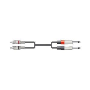 2R-2M6J600 Καλώδια Ήχου 2 x 6.3mm Mono Jack - 2 x RCA 6m (Τεμάχιο)