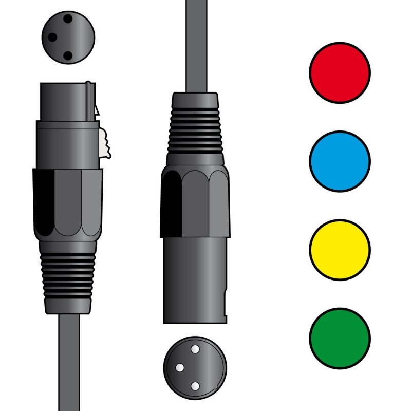 XF-XM150BK Καλώδια Μικροφώνου XLR Female - XLR Male 1.5m (Τεμάχιο)