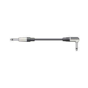 Qtx 190.145UK Καλώδιο Κιθάρας 6.3mm Mono Jack σε Ορθή Γωνία - 6.3mm Mono Jack 3m (Τεμάχιο)