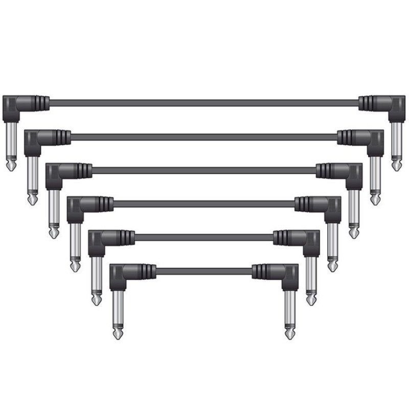 Citronic PATCH100BK Σετ με Καλώδια Ήχου Patch Lead 6.3mm Mono Jack Plug - 6.3mm Mono Jack Plug 1m (6 Τεμάχια)