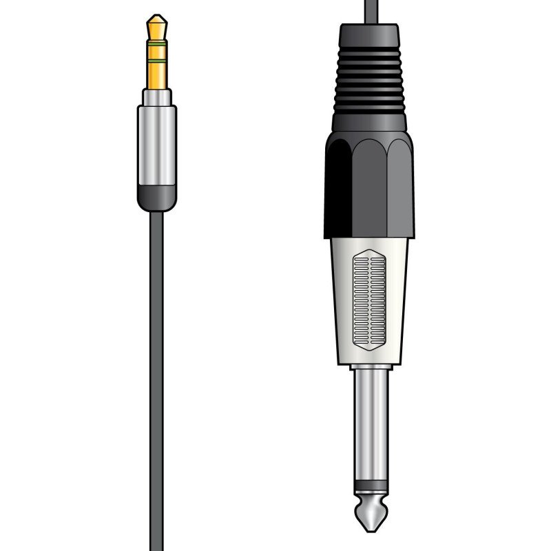 Chord MP3-JK Καλώδιο Ήχου 3.5mm Stereo Jack Plug -  6.3mm Mono Jack Plug 1.5m (Τεμάχιο)