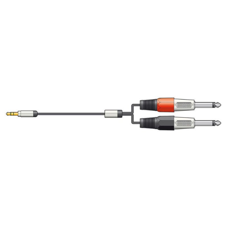 Citronic S3J-26J150 Καλώδιo Ήχου 3.5mm Stereo Jack Plug - 2 x 6.3mm Mono Jack Plugs 1,5 m (Τεμάχιο)