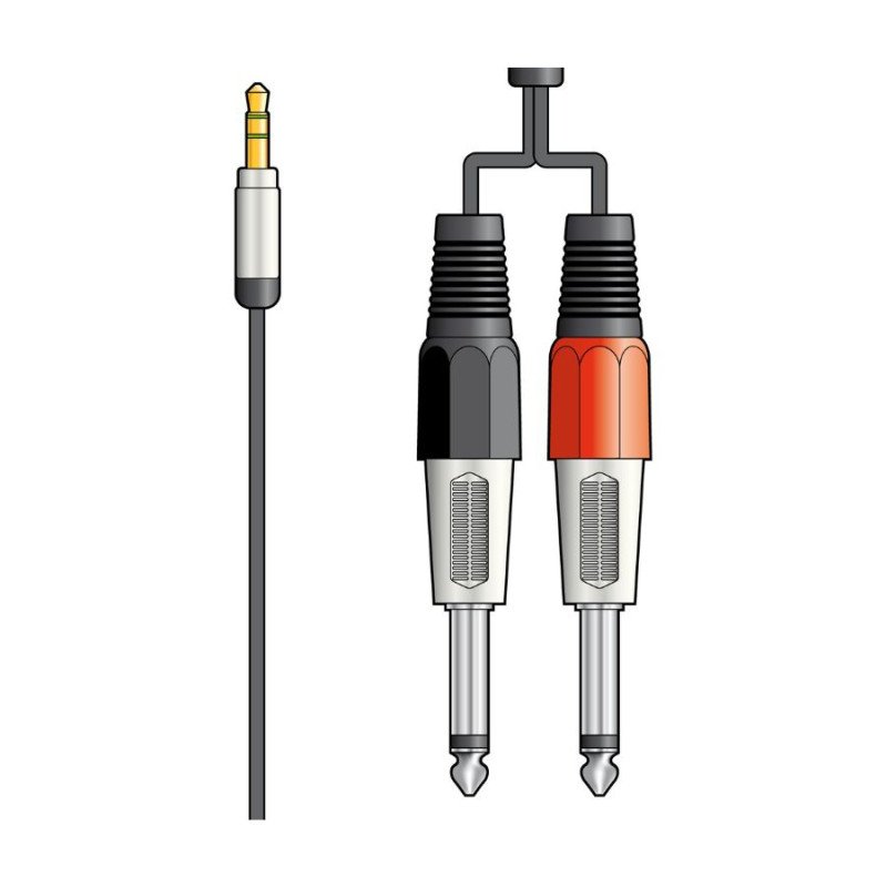 Citronic S3J-26J150 Καλώδιo Ήχου 3.5mm Stereo Jack Plug - 2 x 6.3mm Mono Jack Plugs 1,5 m (Τεμάχιο)