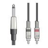 M6J-2R150 Καλώδιο Ήχου 6.3mm Mono Jack Plug - 2 x RCA Plugs 1,5 m (Τεμάχιο)