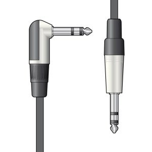 Citronic S6J-90J300 Καλώδιο ήχου 6,3mm TRS Right Angle Jack - 6,3mm TRS Jack 3m (Τεμάχιο)
