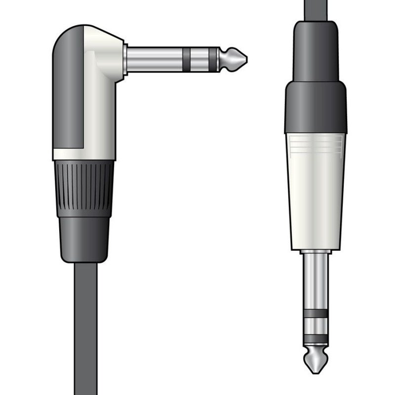 Citronic S6J-90J300 Καλώδιο ήχου 6,3mm TRS Right Angle Jack - 6,3mm TRS Jack 3m (Τεμάχιο)