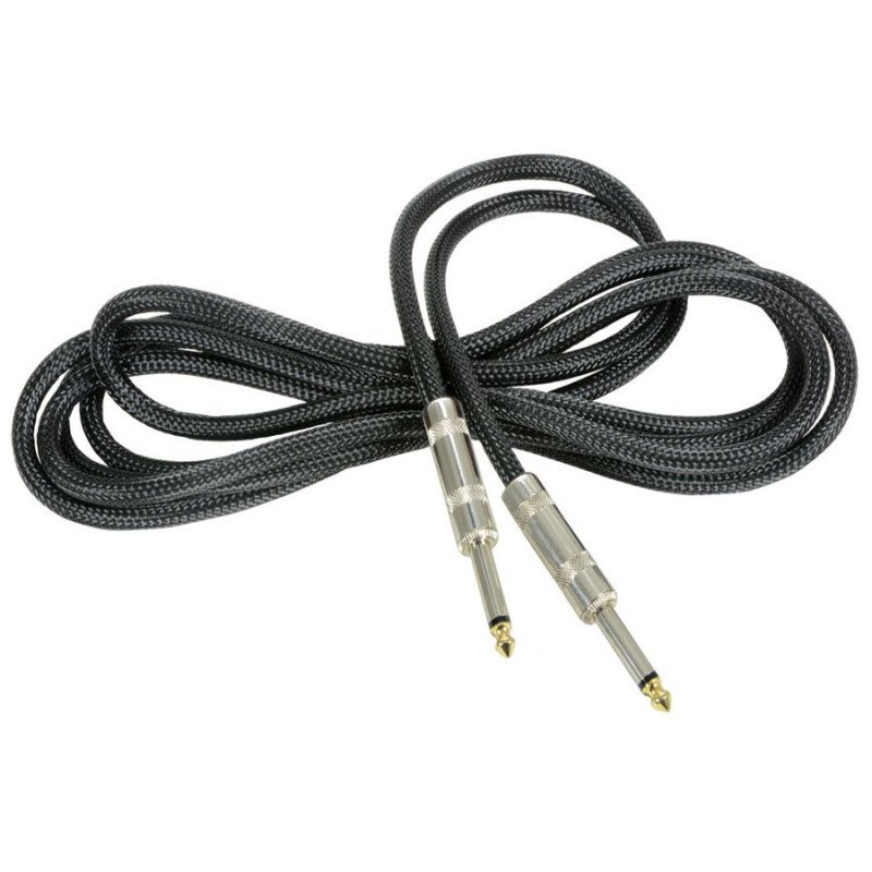 Citronic 190.281UK Πλεκτό Καλώδιο Κιθάρας 6,3 mm Mono Jack Plug – 6,3 mm Mono Jack Plug 3m Black (Τεμάχιο)